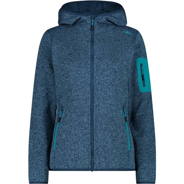 CMP Damen Unterjacke Kapuzen Fleecejacke Strick von CMP