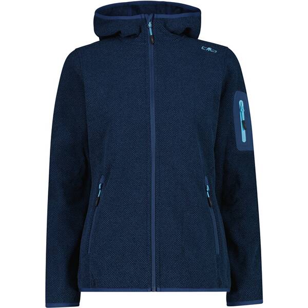 CMP Damen Unterjacke Kapuzen Fleecejacke Strick von CMP
