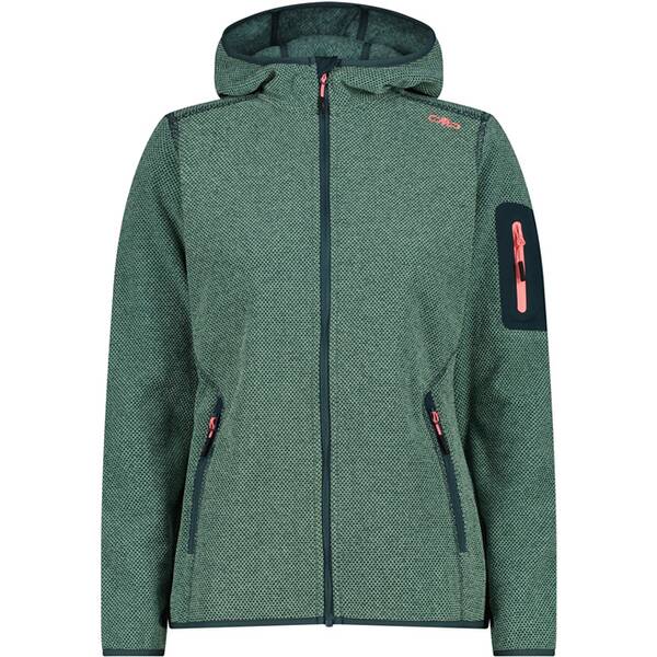 CMP Damen Unterjacke Kapuzen Fleecejacke Strick von CMP