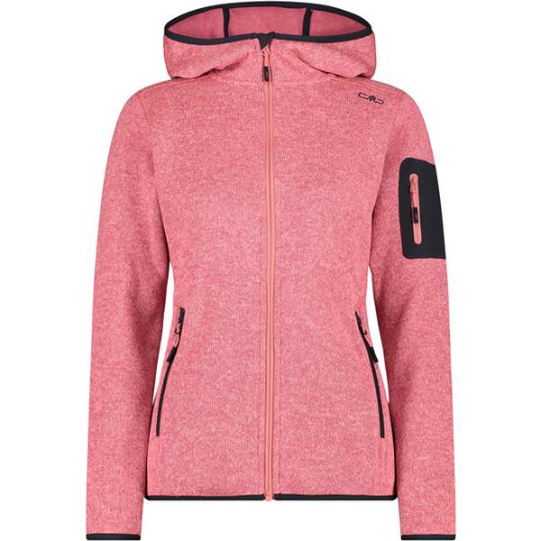 CMP Damen Unterjacke Kapuzen Fleecejacke Strick von CMP