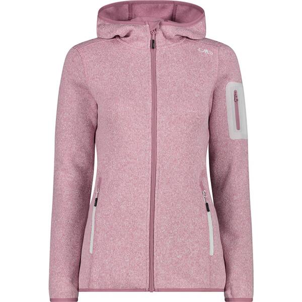 CMP Damen Unterjacke Kapuzen Fleecejacke Strick von CMP
