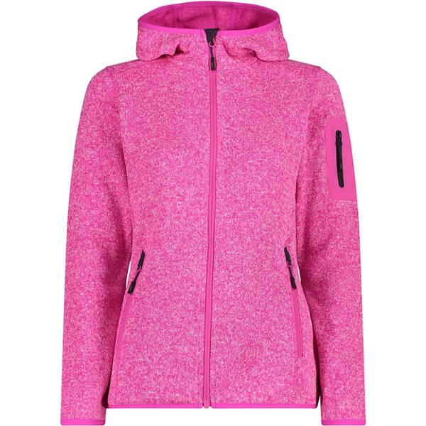 CMP Damen Unterjacke Kapuzen Fleecejacke Strick von CMP