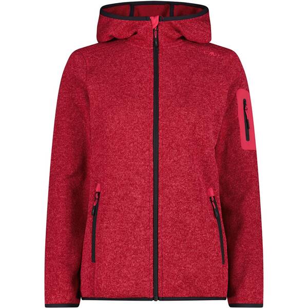CMP Damen Unterjacke Kapuzen Fleecejacke Strick von CMP