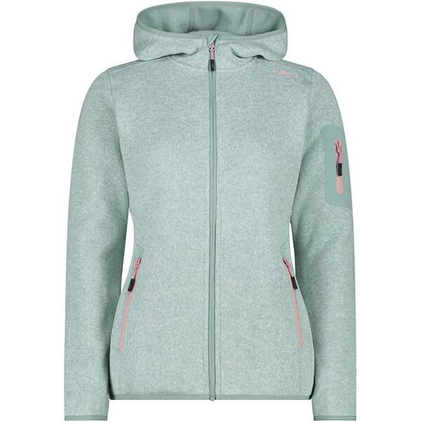 CMP Damen Unterjacke Kapuzen Fleecejacke Strick von CMP