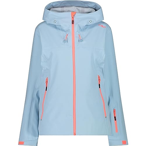 CMP Damen 3-Layer Hoodie Jacke, cristall blue, 38 von CMP