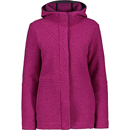 CMP Damen Wooltech Jacket Hooded Jacke, Sangria, 50 CMP Damen Wooltech Jacket Hooded Jacke, Sangria, 50 von CMP