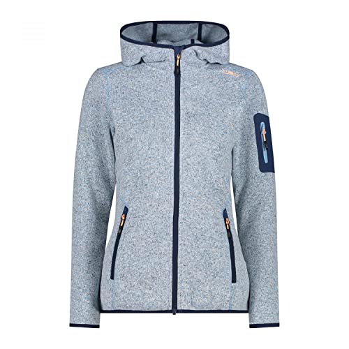 CMP Damen Zip Hoodie Jacke, cielo-blue, 40 von CMP