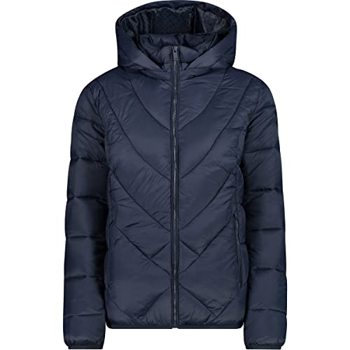 CMP W Jacket Snaps Hood Iii Blau - Daunen Wasserabweisende warme Damen Isolationsjacke, Größe 40 - Farbe Blackblue von CMP