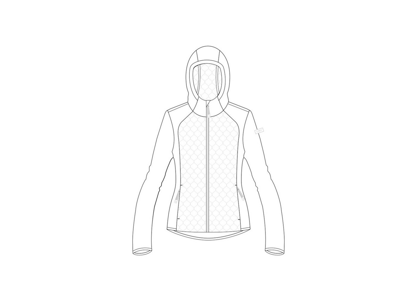 CMP Fleecejacke CMP Damen Fleecejacke Woman Jacket Fix Hood 34E5506 von CMP