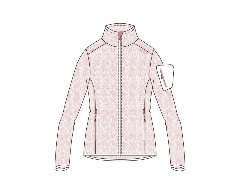 CMP Fleecejacke CMP Damen Jacke Knitted Melange Fleece Jacket 3H14746 von CMP