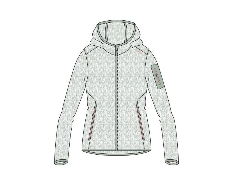 CMP Fleecejacke CMP Damen Jacke Knitted Melange Hoody 3H19826 von CMP