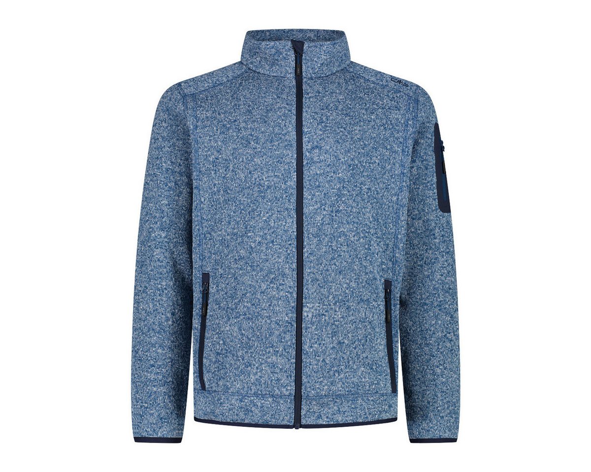 CMP Fleecejacke KNITTED MELANGE für Herren, Knit-Tech, Isolierend, atmungsaktiv und schnelltrocknend von CMP
