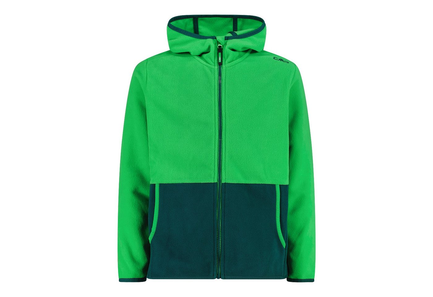 CMP Fleecejacke Kid Jacket Fix Hood mit aufgesticktem Markenlogo von CMP