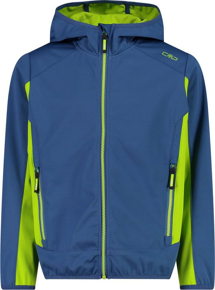 CMP Funktionsjacke KID JACKET FIX HOOD DUSTY BLUE-LIMEGREEN von CMP