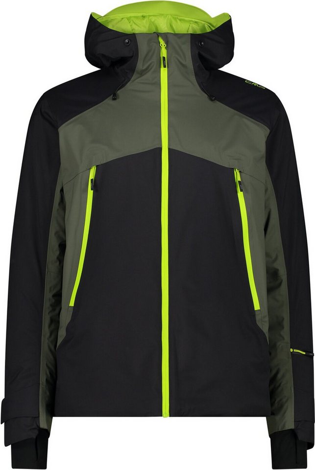 CMP Funktionsjacke MAN JACKET FIX HOOD NERO-OILGREEN von CMP