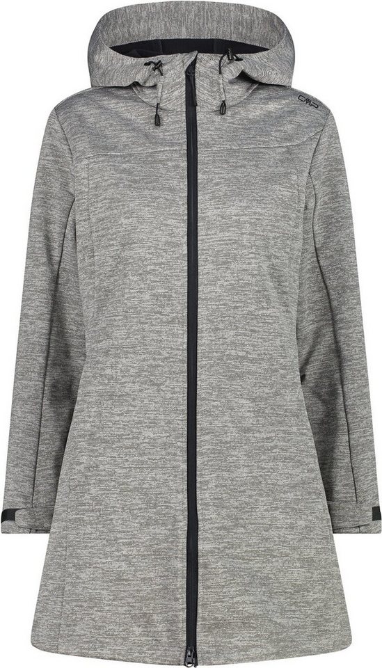 CMP Funktionsjacke WOMAN COAT FIX HOOD GESSO MEL.-ANTRACITE von CMP
