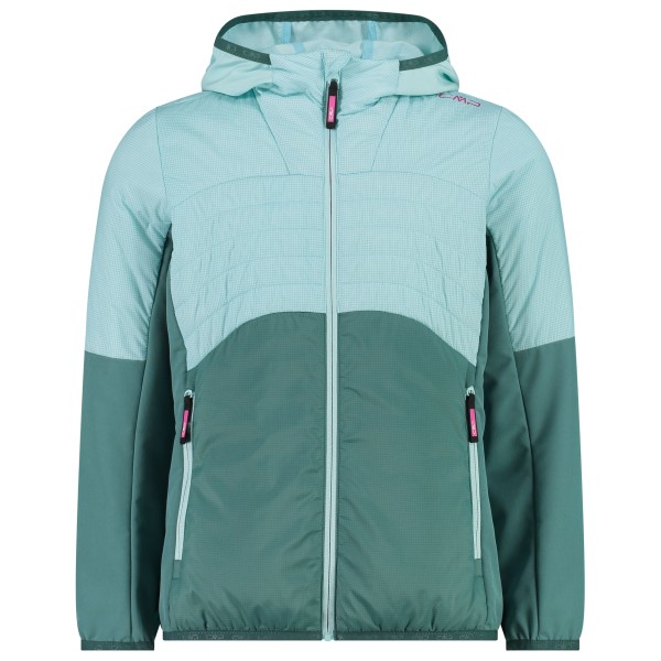 CMP - Girl's Hybrid Jacket Fix Hood - Kunstfaserjacke Gr 176 türkis/blau von CMP