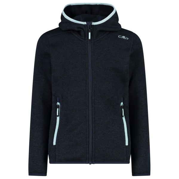 CMP - Girl's Jacket Fix Hood Jacquard Knitted 3H19825 - Fleecejacke Gr 104 schwarz von CMP