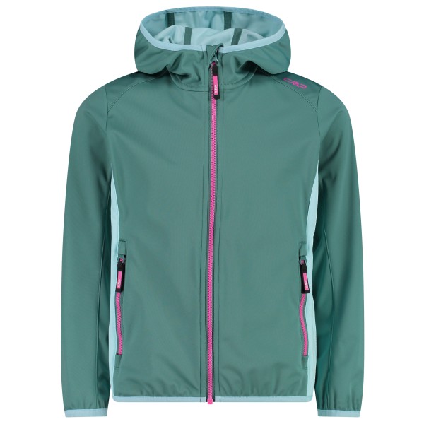 CMP - Girl's Jacket Fix Hood Light Softshell - Softshelljacke Gr 110 türkis von CMP
