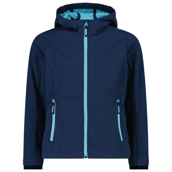 CMP - Girl's Jacket Fix Hood Softshell - Softshelljacke Gr 104 blau von CMP