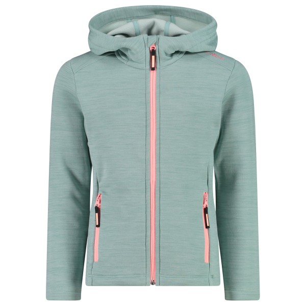 CMP - Girl's Jacket Fix Hood Stretch Performance - Fleecejacke Gr 140 türkis von CMP