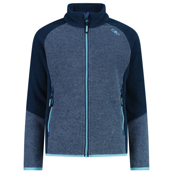 CMP - Girl's Jacket Jacquard Knitted Stripes - Fleecejacke Gr 116 blau von CMP