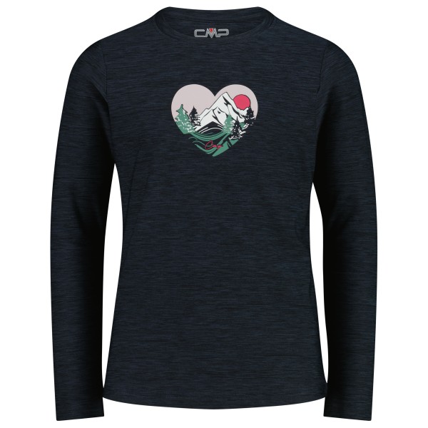CMP - Girl's Jersey T-Shirt - Longsleeve Gr 140 schwarz von CMP