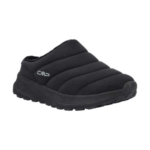 CMP HERTYS Hausschuhe Damen Indoor Outdoor - Warm Cushioned Slip-On mit EVA Sohle für Zuhause & Schnelle Besorgungen Designed in Italy, schwarz, 41 EU von CMP