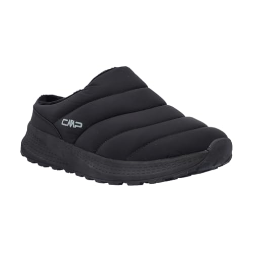 CMP HERTYS Herren Indoor Outdoor Hausschuhe - Warm Gepolsterte Slip-On Hausschuhe mit EVA-Sohle für Komfort & Schnelle Besorgungen Entworfen in Italien, schwarz, 47 EU von CMP