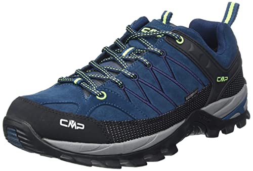 CMP Herren Rigel Low Wp Trekking Shoes, Blue Ink Yellow Fluo, 40 EU von CMP