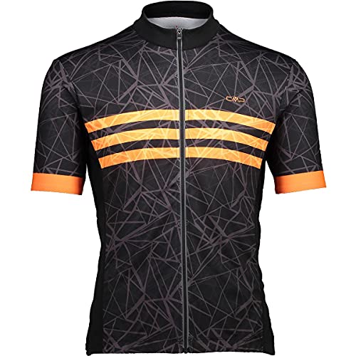 CMP Herren Bikershirt mit durchgehendem Reißverschluss vorne, 31C6447 Nero von CMP