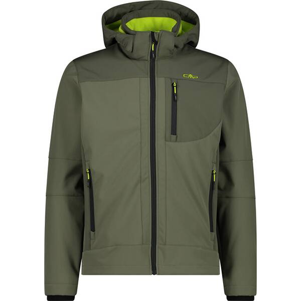 CMP Herren Funktionsjacke Herren Softshelljacke mit Kapuze Men Softshell Jacket Zip Hood von CMP