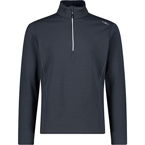 CMP Herren Grid Tech Fleece-Sweatshirt mit halbem Reißverschluss Fleecejacke, Titan, 20.5 von CMP