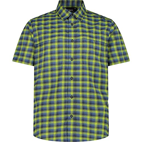 CMP Herren Hemd, b.Blue-Dusty Blue-Limegreen, 50 von CMP