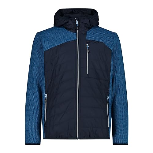 CMP Herren Hybrid Hoodie Jacke, black blue, 3XL von CMP