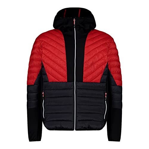 CMP Herren Hybrid Hoodie Jacke, ferrari, 52 von CMP