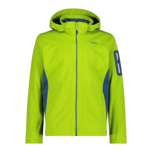 CMP Herren Light Softshelljacke mit Abnehmbarer Kapuze Limegreen-Dusty Blue - 48 von CMP