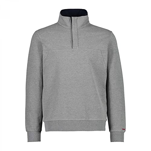 CMP Herren Melange Stretch-Sweatshirt mit halbem Reißverschluss Trainingsanzug, Rauch Mel, 50 von CMP