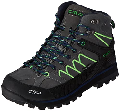 CMP Herren Moon MID Trekking WP Walking Shoe, Grey-Verde Fluo, 39 EU von CMP