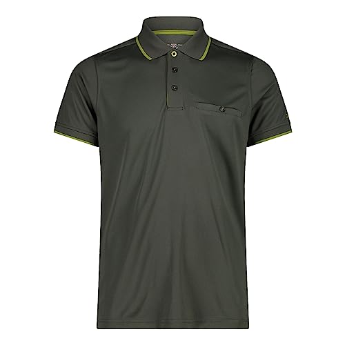 CMP Herren Piquet Polo T-Shirt, Oil Green, 56 von CMP