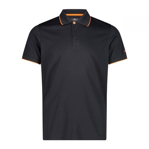 CMP Herren Polo T-Shirt, Antracite-Flame, 56 von CMP