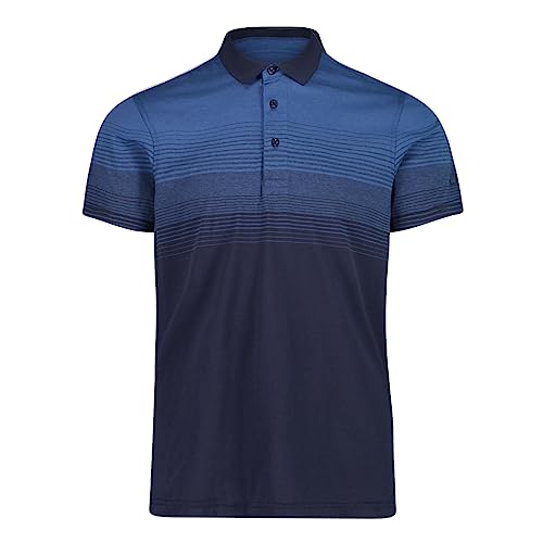 CMP Herren Polo T-Shirt, Black Blue, 54 von CMP