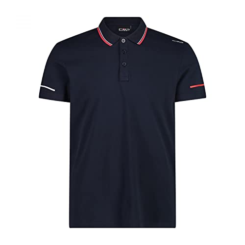 CMP Herren Polo T-Shirt, Black Blue, 56 von CMP