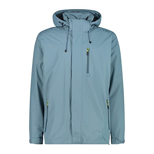 CMP - Herren-Regenjacke aus Ripstop-Polyester mit abnehmbarer Kapuze, Wasserkraft, 52 von CMP