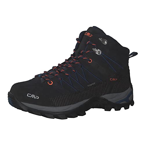 CMP - Rigel Mid Trekking Shoes Wp, B.Blue-Flash Orange, 39 von CMP