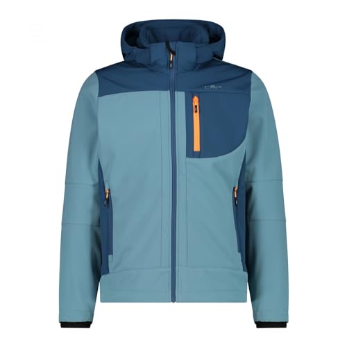 CMP Herren Softshelljacke Abnehmbarer Kapuze, Hydro-Bluesteel, 48 von CMP