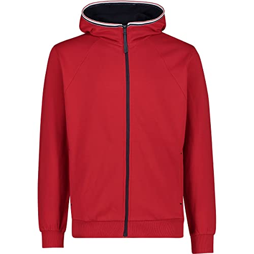 CMP Herren Stretch Fleece Sweatshirt Insert with a Flag Fleecejacke, Blood, 50 von CMP