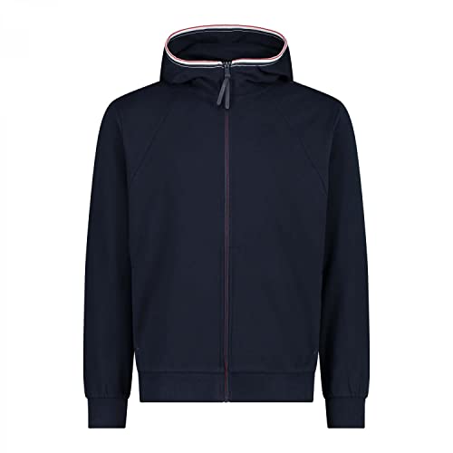 CMP Herren Stretch Fleece Sweatshirt Insert with a Flag Fleecejacke, Schwarz Blau, 58 von CMP