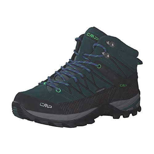 CMP Herren Trekking Schuhe Rigel MID 3Q12947 Petrol/Verde Fluo 41 von CMP