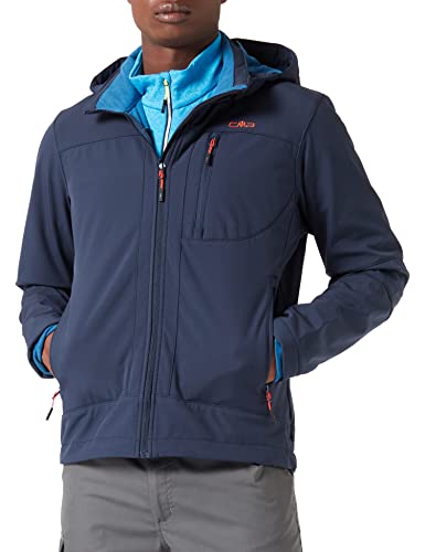 CMP Herren Zip Hoodie Softshell Jacke, b.Blue-Blue Stone, S von CMP